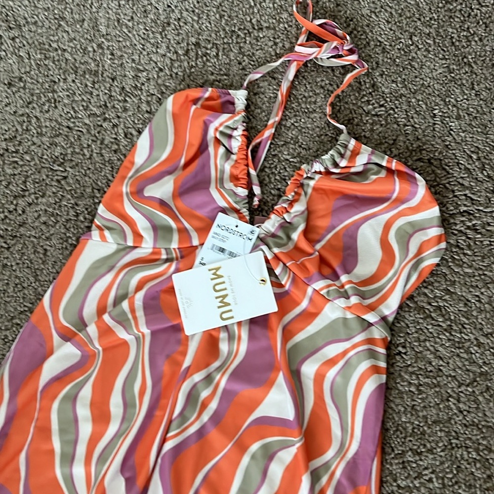Show Me Your Mumu Pink & Orange Patterned Dress, NWT - Picture 3 of 7
